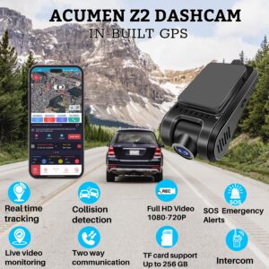 Aucmen 2nd Generation Car DVR with GPS, 1080P HD Video Recording, 4G LTE WiFi, Built-in GPS Tracker