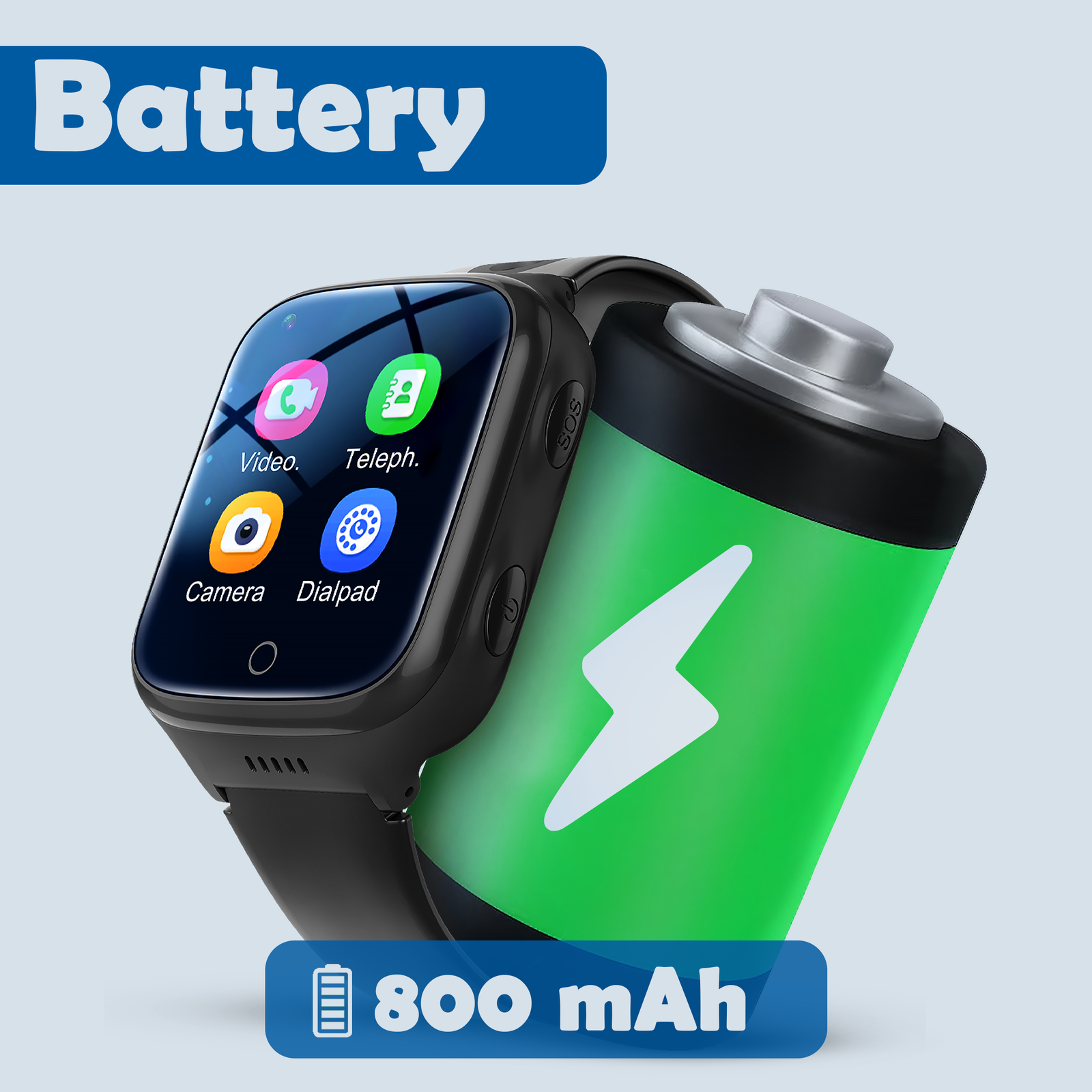 Acumen A1 4g Smart Watch with 1.44’’IPS Display|Advance GPS with Pedometer,Calories & Sleep Monitoring|Heart Rate,Body Tempture|SOS,Phone,Camera,Upto 4 Day Battery| Magnet Charging Port| - Image 5