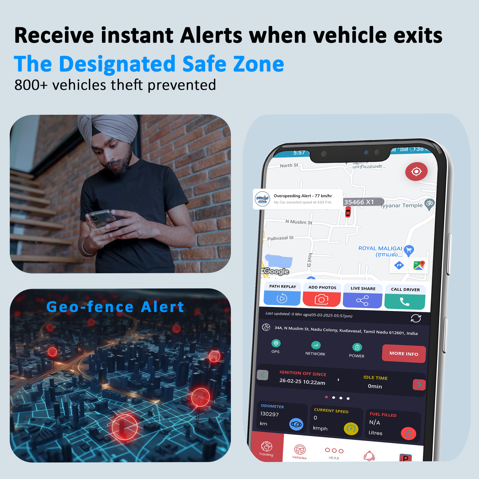 Acumen Track GO GPS Tracker for Car (with 4G SIM) - Wireless GPS Device for Kids, Bike, Car, Scooty or Anything | Magnet Device | Voice Monitoring | 10,000 mAh Battery | 1 Year Android + iOS | - Image 4