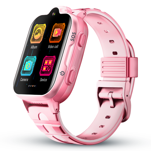 Acumen 4G A1 Phone Watch for Kids,1.69’’IPS Touch Screen|Smart Watch with Water Proof IP 67 |Video & Phone Call|Camera,SOS,SMS, Chat,Games, with GPS Tracking| with Magnet Charger| (Pink)