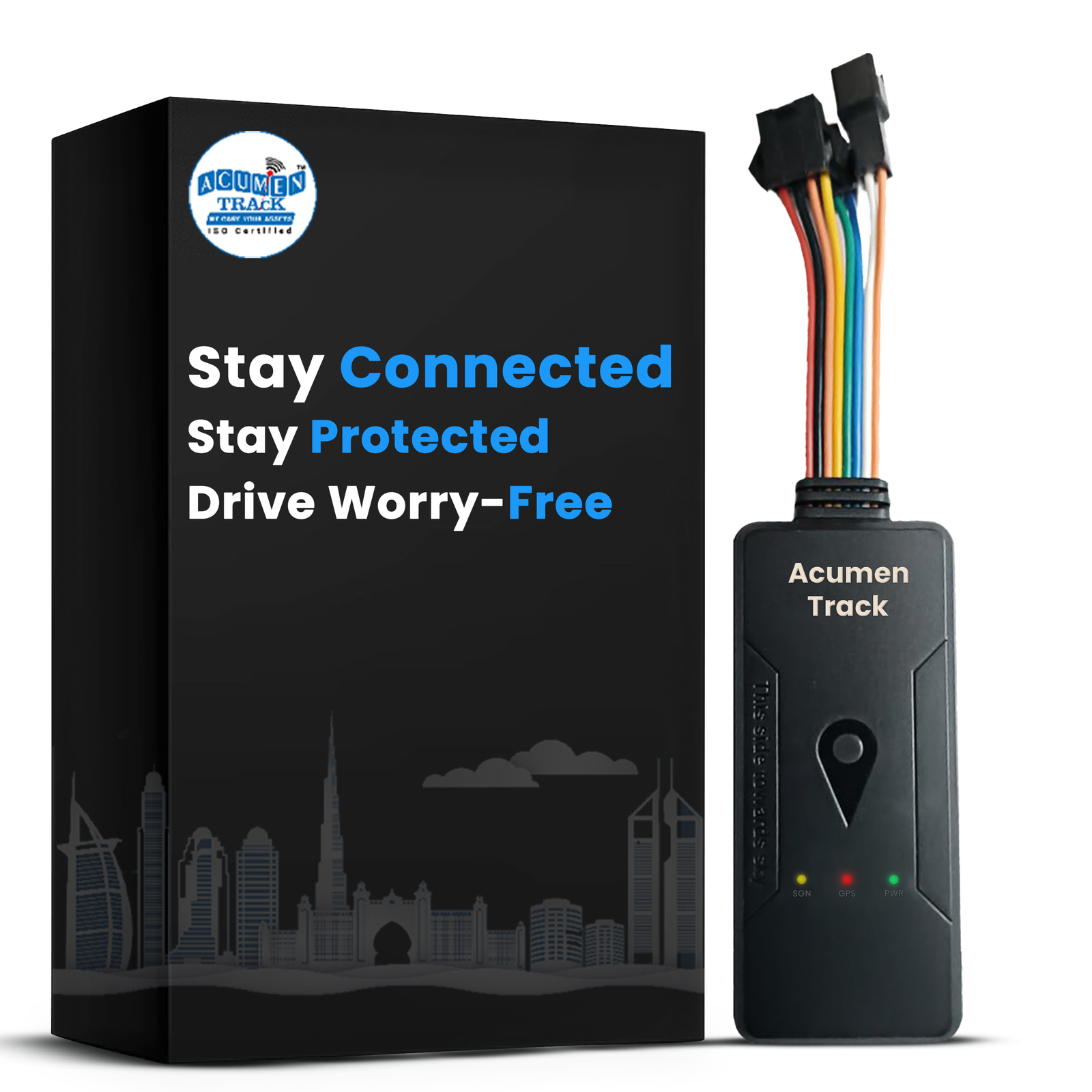 Acumen Track UC 600 GPS Tracker (Inbuilt Battery, SOS , Panic Button, Microphone) For Car SUV & Truck with 1 year Replacement warranty GPS Device