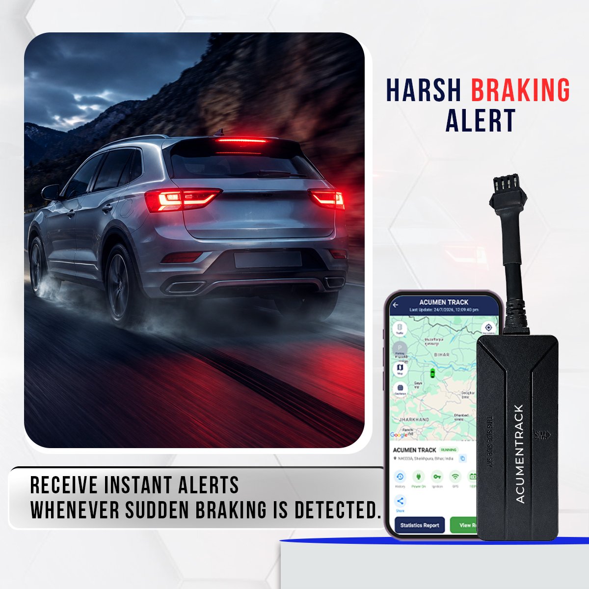 Acumen Track UC 3000 (Remote Engine Lock) - Wired Hidden GPS Tracker with Real-Time Location Tracking,15+ Advanced Features for Car, Bike, Truck, and Bus – 1 Year Free Premium App Subscription - Image 8