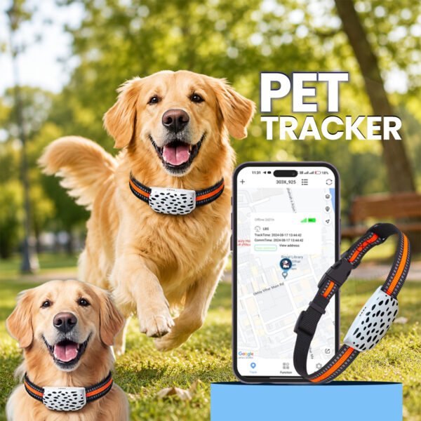 Acumen Track Pet Tracker Wireless GPS Tracker for Dog with Voice Monitoring, GeoFence, Inbuilt Battery 800 Mah Mini GPS Device with one Year Replacement Warranty, Water Resistance GPS Tracker