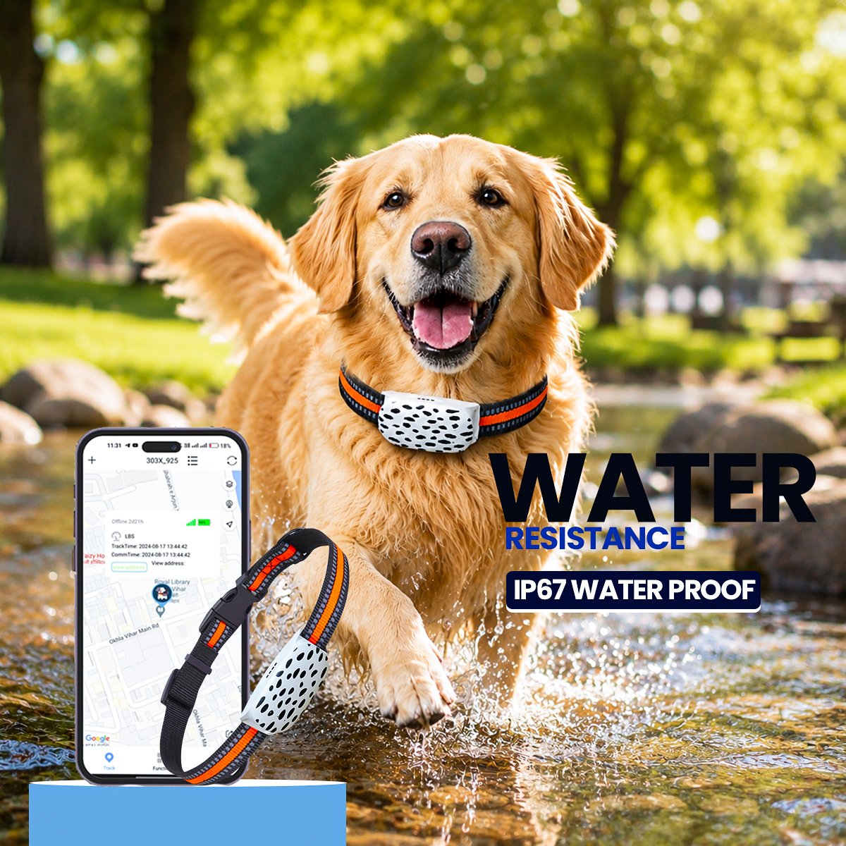 Acumen Track Pet Tracker Wireless GPS Tracker for Dog with Voice Monitoring, GeoFence, Inbuilt Battery 800 Mah Mini GPS Device with one Year Replacement Warranty, Water Resistance GPS Tracker - Image 6