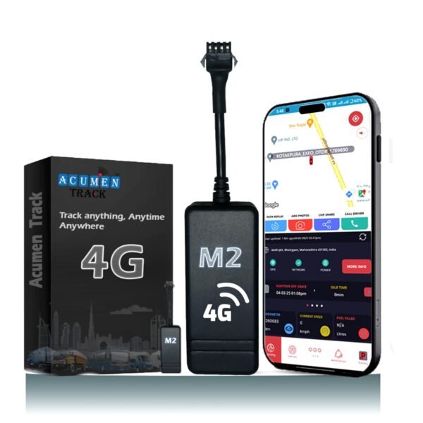Acumen Track 4g Lite (300 Mah Battery, Engine Cut Off) Wired Hidden AI Smart GPS Tracker for Car, Bike,Truck Bus etc Location Tracking, Geo Fence with Next- Gen APP 1 Year GPS Device