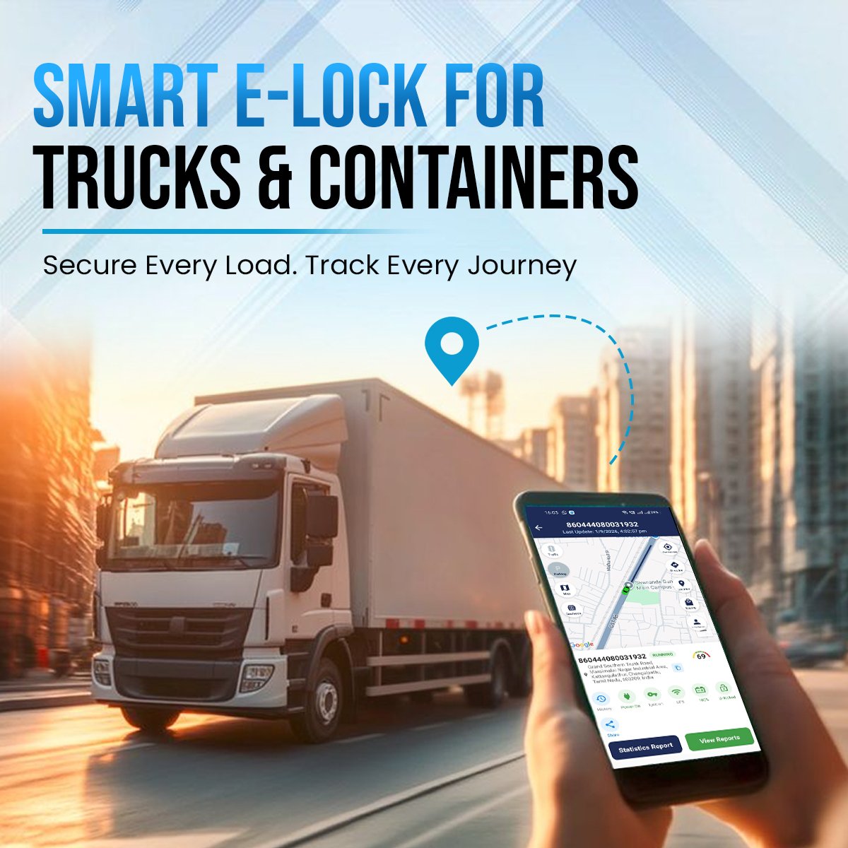 Acumen Track E Lock for Trucks, with GPS Tracker Containers, and Heavy Vehicles – Anti-Theft, Waterproof Smart E Lock with Real-Time Tracking12 Month 4G Data & App Subscription - Image 2