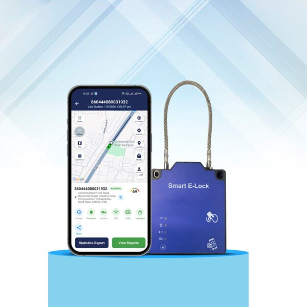 Acumen Track E Lock for Trucks, with GPS Tracker Containers, and Heavy Vehicles – Anti-Theft, Waterproof Smart E Lock with Real-Time Tracking12 Month 4G Data & App Subscription