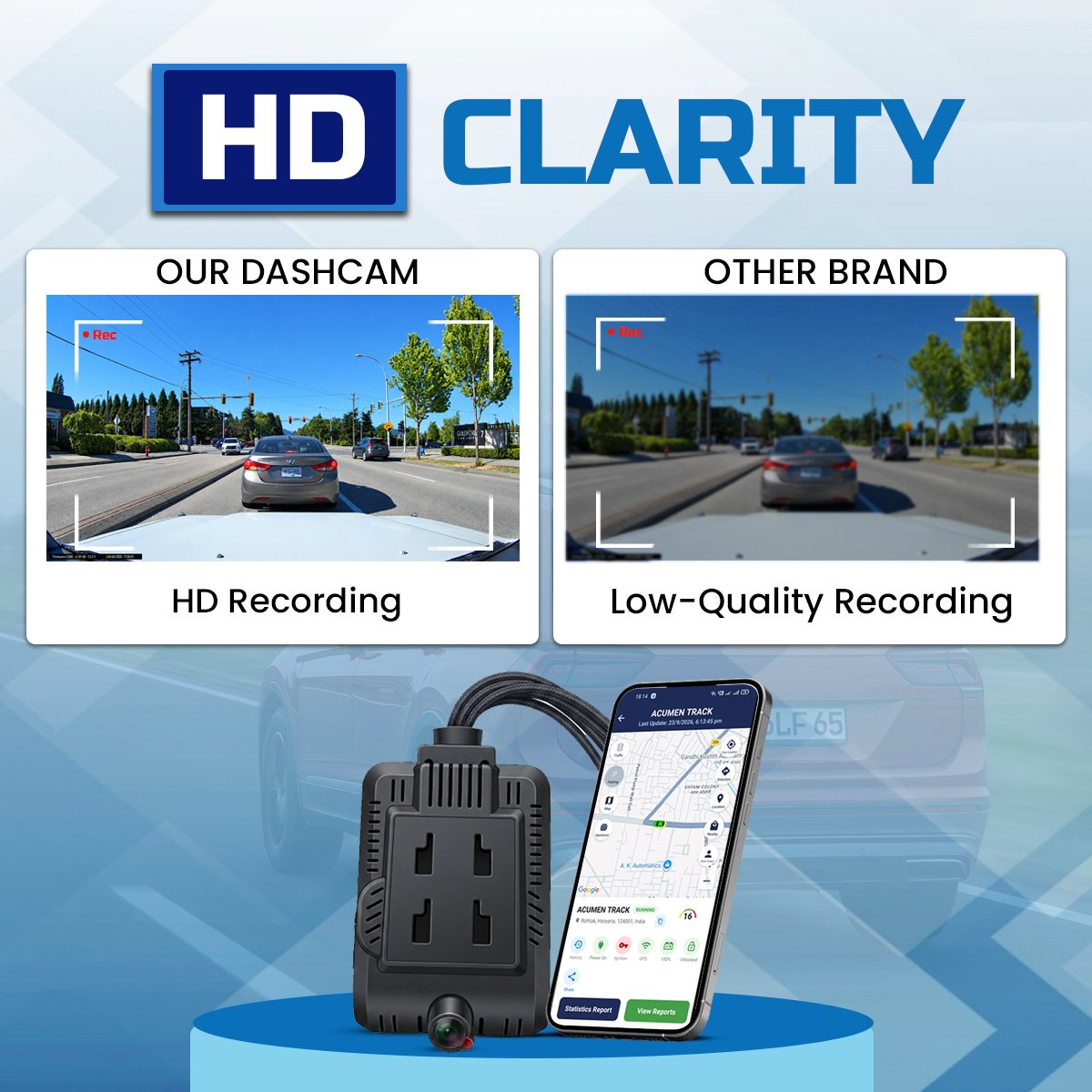 Acumen Track T4 CAT-4 4 Channel GPS Dashcam for Car | Real-Time GPS Tracking, Live Video Monitoring, Two-Way Intercom, SOS Alerts, ADAS & DMS, G-Sensor, Loop Recording - Image 5